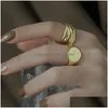 Band Ringe Mode Irregar Runde Kreis Geometrische Ring Gold Silber Farbe Offene Fingerringe Für Frauen Männer S-R715 Drop Lieferung J Dhgarden OT8G3