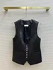 Women's Vests Lambskin Vest Coat Delicate Round Neck Design Small And Stylish Cool Sense Of Full Dry Crisp