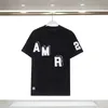 남성 디자이너 T 셔츠 고급 Tshirt Amri for Men Top Amr Amri 의류 패션 여름 Amirir 셔츠 선원 목록 E33