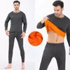 Women's Thermal Underwear Sets Men Winter Long John Plus Velvet Thickening Inner Wear Fleece Keep Warm Lingerie Size L4XL 231117