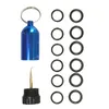 Mini réservoir de plongée sous-marine en aluminium avec 12 joints toriques, porte-clés de plongée en laiton, Kit de réparation de plongée, accessoires de piscine brass Diving repair kit