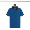 Designer masculino marca polo roupas bordadas tecido masculino carta polo colarinho casual m-xxxl