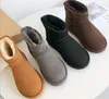 Classic Mini women snow boots hot sell 5854 Ankle Sheepskin keep warm boot with card dustbag beautiful gifts