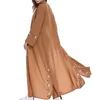 Vêtements ethniques Cardigan Musulman Abaya Femmes Kaftan Robe Lâche Fleur Islamique Turc Longues Robes Maxi Muslimah Dubaï