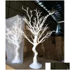 Decorative Flowers Wreaths Novelty 75Cm Simation White Christmas Tree Stem Artificial Branch Dried Trunk Party Decoration Dhd6G