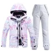 Skiing Suits Womens Ski Suit Winter Windproof and Waterproof Board Jacket Pants Snow Walking 231117