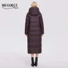 Women's Down Parkas MIEGOFCE Winter Women Outwear Parka Super Long Warm And Windproof Zipper Cotton Coat With Stand-Up Collar Jackets D21679 231117