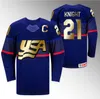 USA Hockey 2023 IIHF World Champions Jersey Navy Golden Hilary Knight Amanda Kessel Abbey Murphy Grace Zumwinkle Hannah Brandt Hannah Bilka Cayla Barnes Jersey