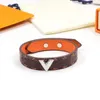 Designer Jewelry Brand Charm V-shaped Leather Bracelet New Fashion Plaid Cord Bracelet High Quality Bracelet