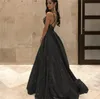 2024 Glitter Women's Prom Dress Spaghetti Strap Tulle Sleeveless Lace-Up Criss-Cross Evening Formal Birthday Gowns For Teen Girls Graduation Robe De Soiree