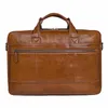 Briefcases KANGAROO KINGDOM Luxury Genuine Leather Men Briefcase Business Casual Cowhide Shoulder Bags