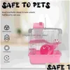 Fournitures pour petits animaux, cage de hamster pour animaux de compagnie, maison de luxe, souris portables, décoration de l'habitat, livraison directe, jardin Dhuc1