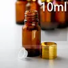 Empty 10ML Glass Cosmetic Packaging Dropper Bottles For Essential Oil