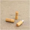 Förpackningsflaskor Portable Bamboo Roll On Bottle Open Window Creative Glass Essential Oil Mini Cosmetic Tom Bottling Drop de Dhgarden DH07B