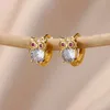 Stud Edelstahl Kaninchen Schmetterling Ohrringe für Frauen Gold Farbe Hoop 2023 Trend Ästhetischen Schmuck pendientes mujer 231117