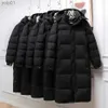 Parkas femininas YCYX mulheres 90% pato branco casaco de inverno Longo jaqueta feminina com capuz à prova d'água e à prova de vento manter aquecido -20 graus YCY131L231118