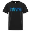 Мужские футболки Trapstar London Undersea Blue Print Fit Shirt Men Men Men Summer Breathable Casual Street Street Brand T Roomts 230418