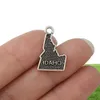 Fashion Vintage Legering Amerikaanse Staat Idaho Kaart Charms Antiek Verzilverd Hangers Hele 1221mm AAC2931011006