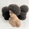 6 polegadas Cabelo humano virgem brasileiro 150% Raiz de 4 mm Afro Afro Full Lace Wig para Mulher Negra