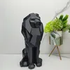 Decorative Objects Figurines Statue Lion Sculpture Resin Figurines Animal Nordic Home Decor Geometric Tabletop Resin Home Decoration Living Room 231117