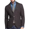 Manteau en laine à manches longues et col de costume pour homme, tricot, style automne et hiver, SY0161