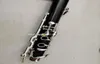 بيع Clarinet 18 Keys G Tune Ebony Wood Black Silver Key Musical الآلة الموسيقية مع Case Ing8425720