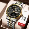 Wristwatches Men Watch Fashion High Quality Stainless Steel Watches Waterproof Luminous Week Date Top Quartz Man Wristwatch