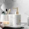 Bath Accessory Set Luxury Light Bathroom 5-Piece Home Wash Polyester Supplies Mouth Cup Toothbrush Marble El Standard