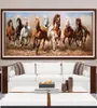 Schilderijen Modern Canvas Schilderij Zeven Witte Paarden Posters Print Wall Art Foto Voor Woonkamer Slaapkamer Decoratieve Home Decor B4138592