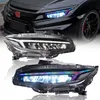 LED Tageslicht Glühbirne Für Honda CIVIC 10th 20 16-2021 RGB Scheinwerfer Signal Lichter Drehen High Low Auto lampe Zubehör