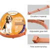 Colarinho de cachorro colarinho calmante de animais de estimação, mantendo calma ao ar livre anti-ansiedade de gato anel de pescoço de animais de estimação laranja para 70cm