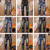 Denim Designer Ripped Jeans Men's Ripped Pants Size 28-38 40 autumn and winter plus velvet trend hip hop punk street pants
