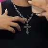 Pendant Necklaces 2023 Vintage croix pendentifs collier pour femmes Kpop Punk chaîne colliers longue mode coréenne rétro bijoux sur le cou cadeau nouveau Z0417