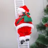 Christmas Decorations Climbing Santa Climbing Ladder Rod Rope Bead Curtain Somersault Electric Toy Plush Doll Children's Gift Christmas Decorations 231117