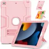 Capa resistente para tablet com suporte, para ipad 10.2, 9th, 8th, 7th, 10.5, 9.7, air 2, air2, anti-queda, anti-choque, 3 camadas, capas de suporte