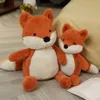 Plüschpuppen, 35 cm, weiches und flauschiges Fuchs-Plüschtier, niedliches Cartoon-Tier, Stoffpuppe, Mädchen, Valentinstagsgeschenk, Kawaii-Sofa-Dekorationskissen 231117