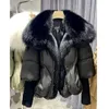 Damen Daunenparka Mode Herbst Winter Echter Fuchspelzkragen Dicker Frauen Warmer Mantel 90% Gänsedaunenjacke Luxus Outwear Weiblicher Mantel 231117