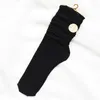 Women Socks 5 Par Hollow Out Dreable Mesh Crew Solid Color Flätat randigt mönster Vintage Elastic Loose Mid Tube 37JB