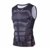 T-shirts pour hommes exercice sans manches 3D imprimé T-Shirt Fitness Jogging gilet hauts hommes chemise serrée réservoir de Compression