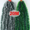 Decorazioni natalizie 20M Nastri orpelli natalizi Nastro di canna verde Ghirlanda Albero di Natale Nastri pendenti appesi Ghirlande Ornamenti Decorazione domestica per feste 231117