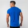 Men's Suits 2023 B8203 T-shirt Mannen Gym Kleding Mode Plain Tight Tops Tees Sport Bodybuilding Fitness