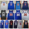 Stadsbasketbal verdiend Julius Randle Jerseys 30 Heren RJ Barrett 9 Jalen Brunson 11 Association Allemaal gestikt Statement Voor sportfans Klassiek Marineblauw Wit Zwart