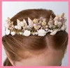 Headpieces Baroque Shells Flower Girls Pearls Jewelry Hair Accessories Head Crown Birthday Kids Wedding First Communion Headband