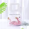 Borse portaoggetti Sacchetto regalo trasparente in pvc per confezione cosmetica Compleanno Baby Shower Fiore all'ingrosso Lx3932 Drop Delivery Home Dhsem