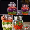 Storage Bottles Clear Container Lid Glass Sauerkraut Crock Paocai Jar Jars Lids Sichuan Pickle Sealing Can Terrarium Sourdough Tank