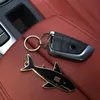 Llaveros hechos a mano del llavero del coche de la hebilla de la llave del diseñador con los accesorios pendientes del bolso de las mujeres de los hombres del tiburón