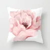 Travesseiro estilo nórdico rosa branco simples inseada travesseiro de vento sofá de dupla face de veludo tampa de veludo
