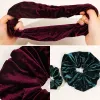 19Cm Large Size Velvet Scrunchies For Women Solid Soft Flannel Elastic Hair Bands Ponytail Holder Hair Tie Winter Headwear