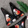 Kvinnors badkläder Kvinnor Summer Tvådelar Set Floral Print Bikini Set Female Sexy Swimsuit Beach Wear Summer Loose Size Bath Suit XS-8XL 230418