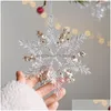 Juldekorationer Snöflinga Juldekorationer Paljetter Akryl Pendant Tree Decoration Ornament Nyårsparty Supplies Sale D DHCQW